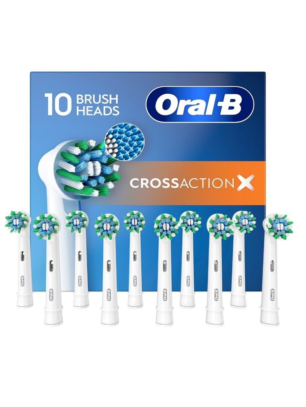 Oral-B CrossAction X Replacement Brush Heads (10 Count)